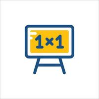 A whiteboard with a number one on it vector