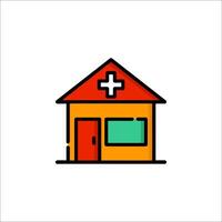 A house with a cross on the front door vector