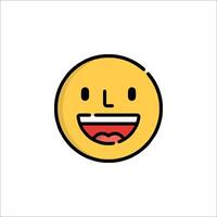 A smiley face with a mouth open and a tongue out vector