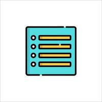 A checklist icon with a check box on top vector