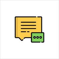 A conversation icon with a speech bubble vector