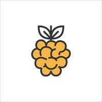 Raspberry logo design vector