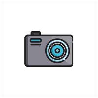 Camera icon on white background vector