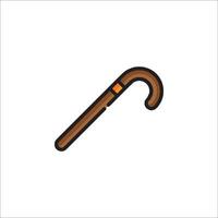 An icon of a cane on a white background vector