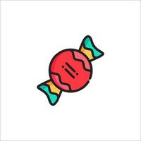 A red candy ball icon on a white background vector