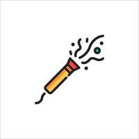 A colorful pencil with a sparkle on it vector