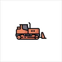 A bulldozer icon on a white background vector