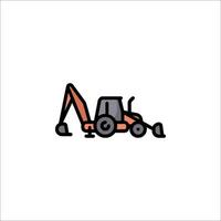 A small excavator icon on a white background vector