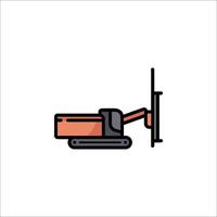 A small robot with a flat screen on top vector