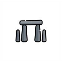 An icon of a stone arch on a white background vector