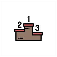 A line drawing of a ladder with two steps vector