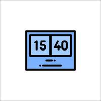 A clock with the time 15 40 on it vector
