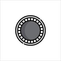 A film reel icon on a white background vector