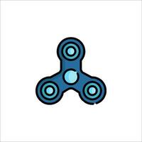 A blue fidget spinner on a white background vector