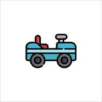 A toy car icon on a white background vector