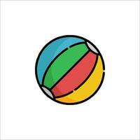 Beach ball icon illustration vector