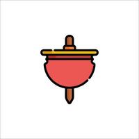 A red and yellow bell icon on a white background vector
