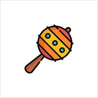 A colorful maracas icon on a white background vector