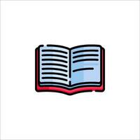 An open book icon on a white background vector