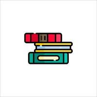 A stack of books icon on a white background vector