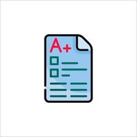 A exam paper icon illustration vector