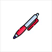 A red pen icon on a white background vector
