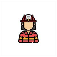 Fireman icon illustration vector