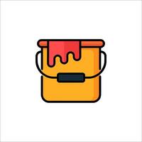 A paint bucket icon on a white background vector