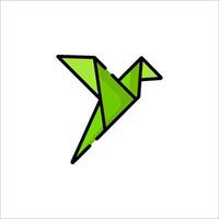 A green bird logo with a white background vector