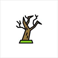 A tree with no leaves icon on a white background vector