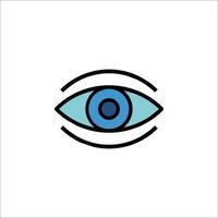 An eye icon on a white background vector