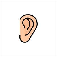 An ear icon on a white background vector
