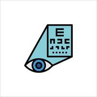 An eye with a box and a sign that says e vector