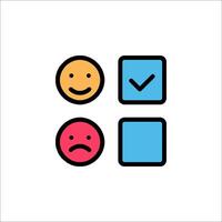 A smiley face icon with four different colors vector