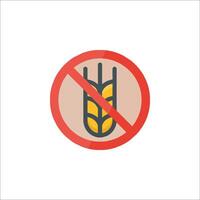 No wheat sign on white background vector