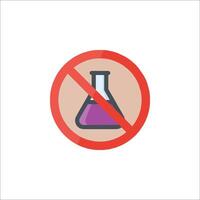 A no alcohol sign with a flask in a red circle vector
