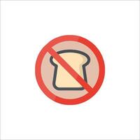 No bread icon illustration vector