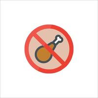 No meat sign on white background vector
