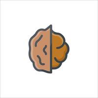A walnut icon on a white background vector