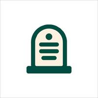 A tombstone icon on a white background vector