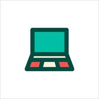 A laptop computer icon on a white background vector