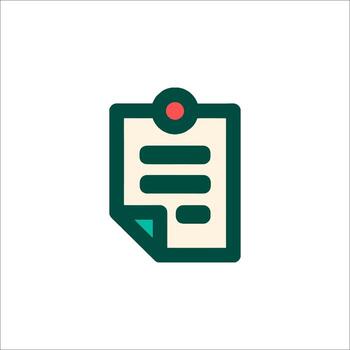 A document icon with a red dot on it vector