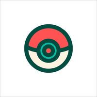 A pokemon ball icon on a white background vector