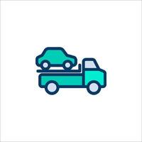 Car towing icon illustration vector