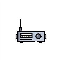A radio icon on a white background vector