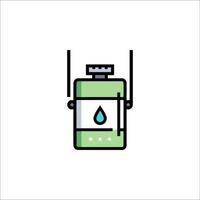 A green gas can with a drop of water on it vector