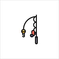 A fish hook and a hook are hanging on a wall vector