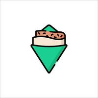 Ice cream cone icon illustration vector