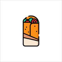 A taco icon on a white background vector