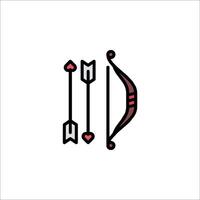 A bow and arrow icon on a white background vector